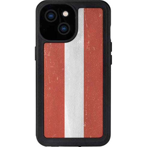 Latvia Flag Distressed iPhone 15 Waterproof Case